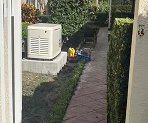 Home Standby Generator Installed In Southwest Florida Backyard