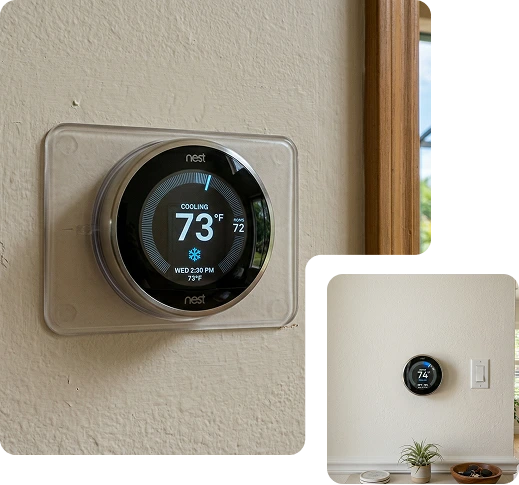 Nest Smart Thermostat Displaying Cooling Temperature At Southwest Florida