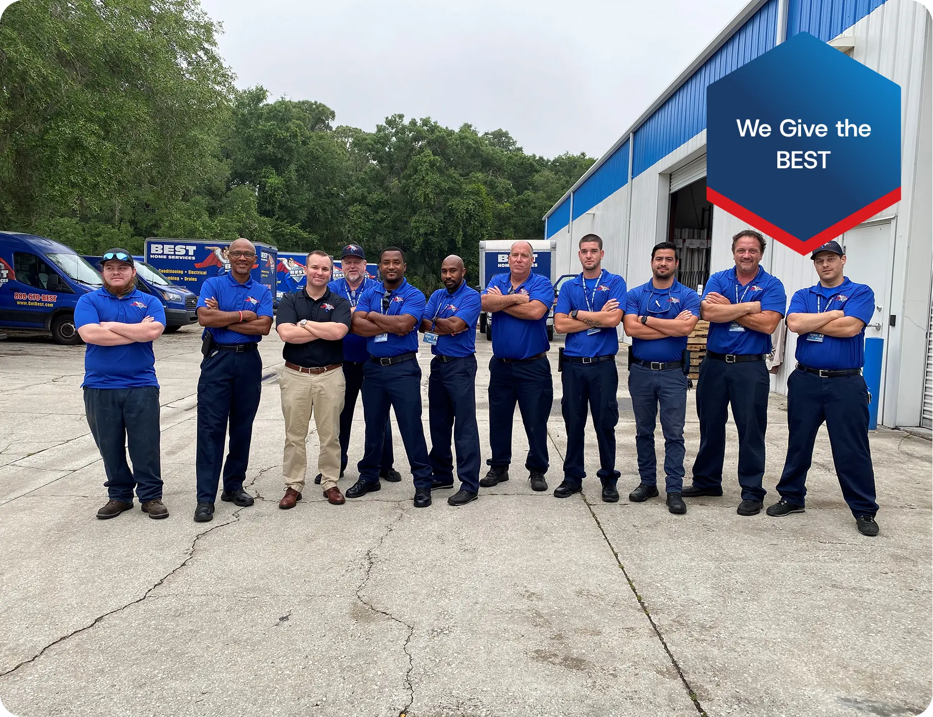 Best Home Services Van Parked Outside Home Near Southwest Florida